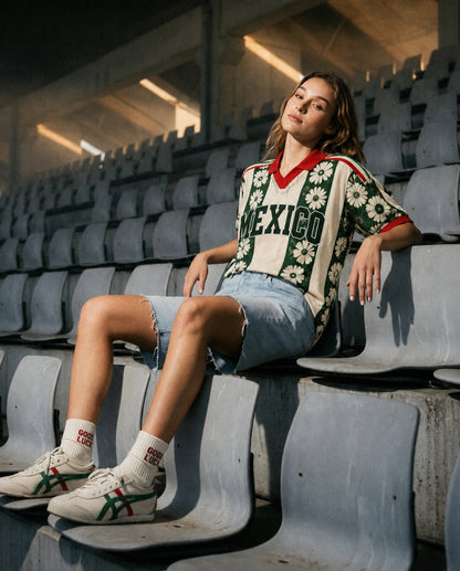 "Mexico" Floral Jersey T-Shirt
