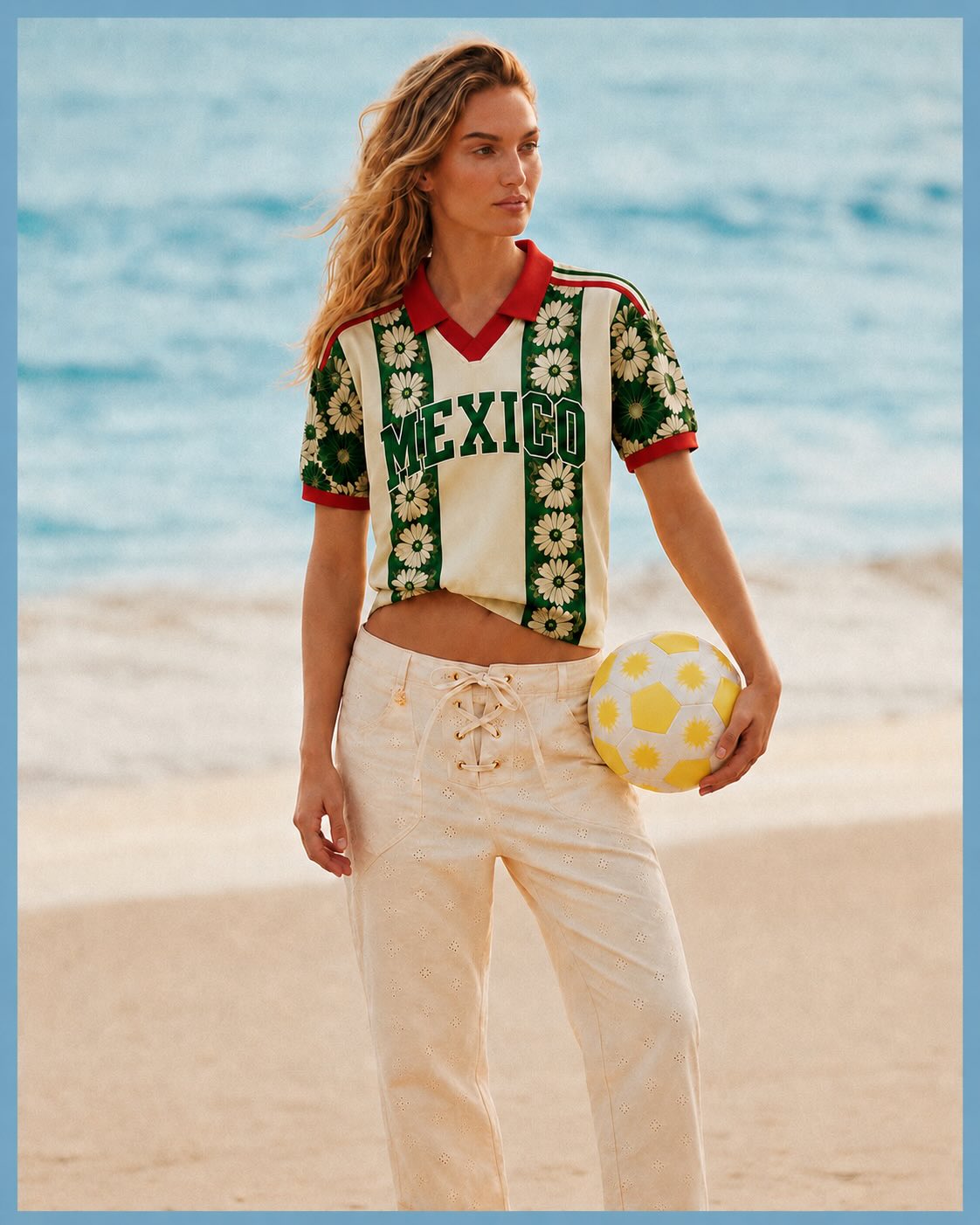 "Mexico" Floral Jersey T-Shirt