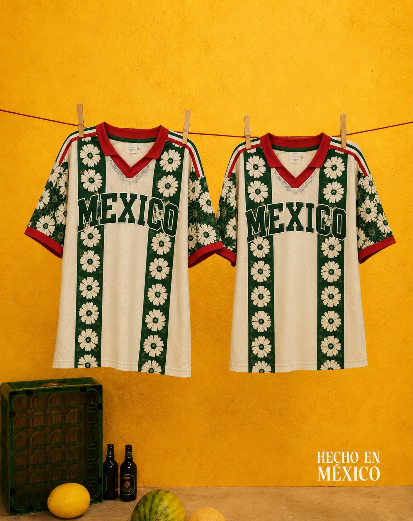 "Mexico" Floral Jersey T-Shirt